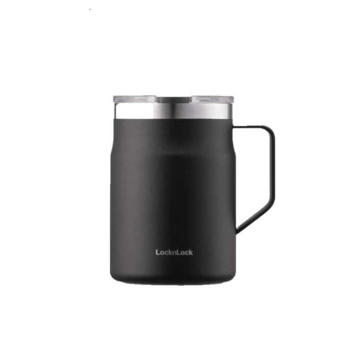 LOCK & LOCK Metro Mug Perfect Travel Sized Mug for Everyday Use Black 1 count 16 1 count