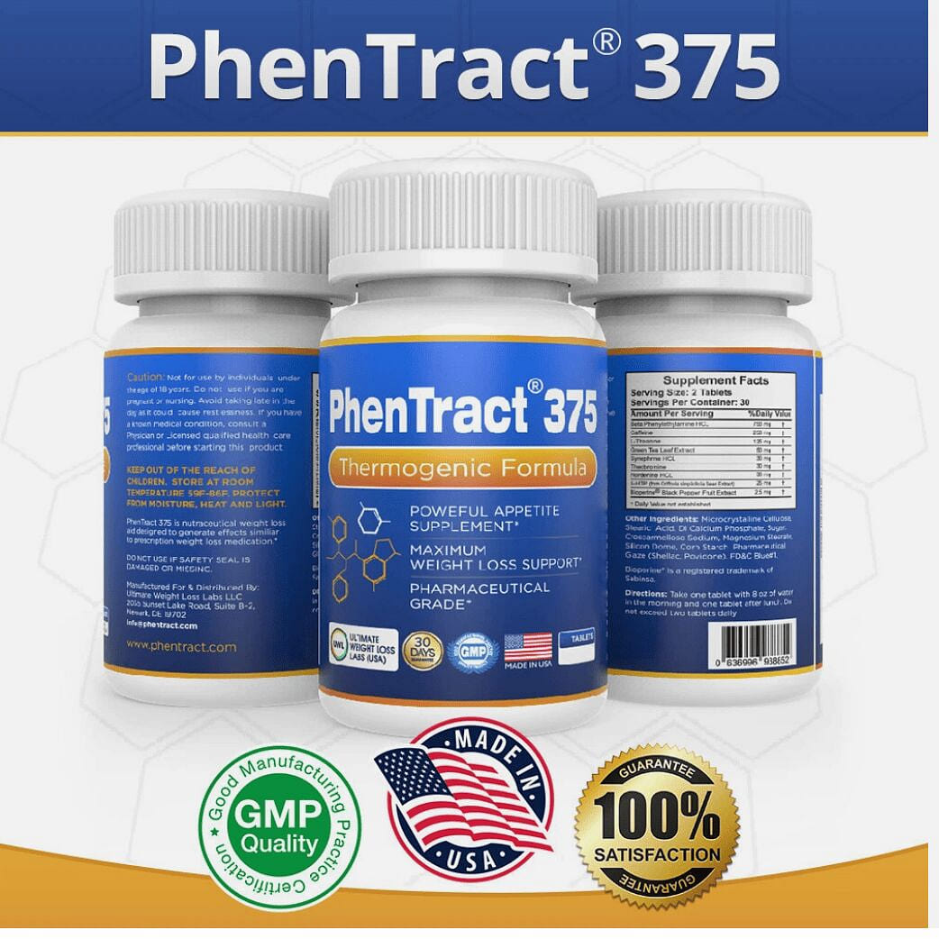 Phentract375 Fat Burner Diet Pills 60 Caps 1 bottle