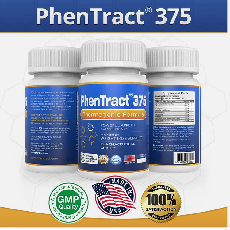 Phentract375 脂肪燃烧减肥药 60 粒 1 瓶