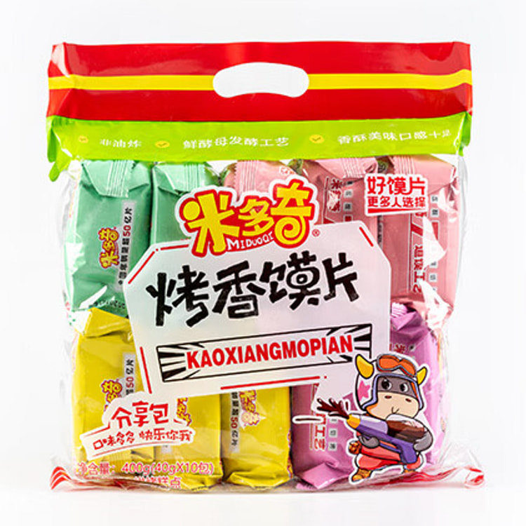米多奇 烤馍片馒头片休闲充饥零食早餐饼干多口味 40g*10包