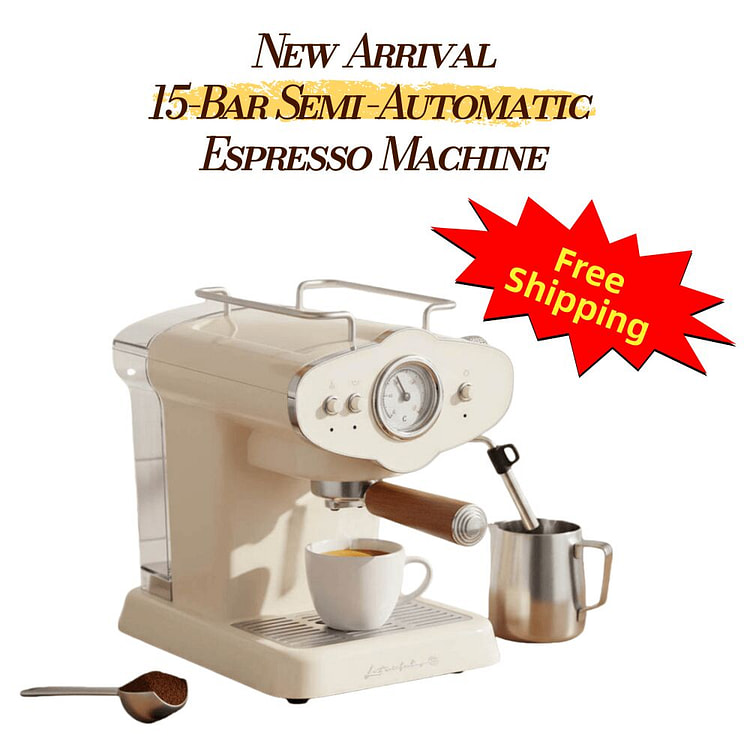 15 Bar Retro Espresso Machine Home Coffee Maker 1 bunch