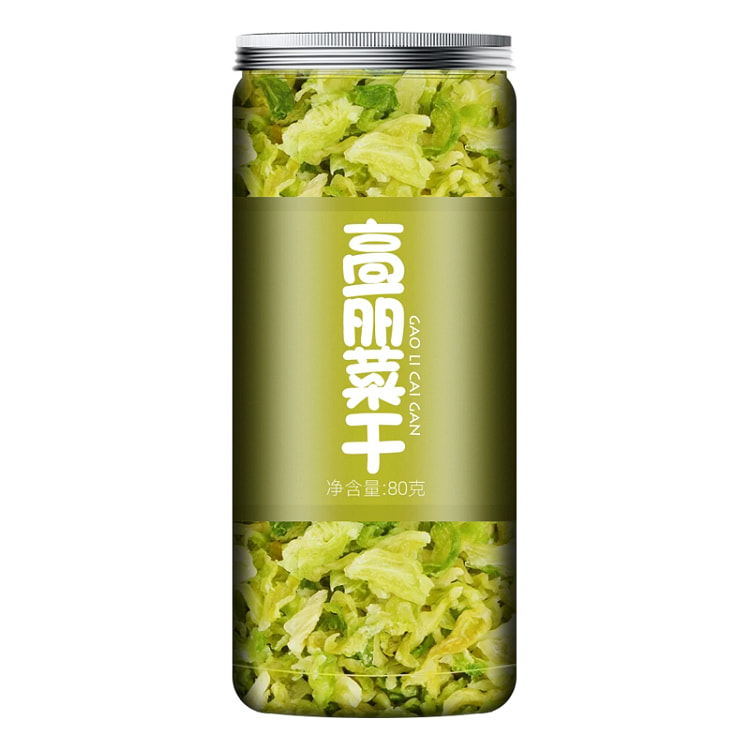 脱水蔬菜干农家自然晾晒精品菜干脱水高丽菜干80g*1罐