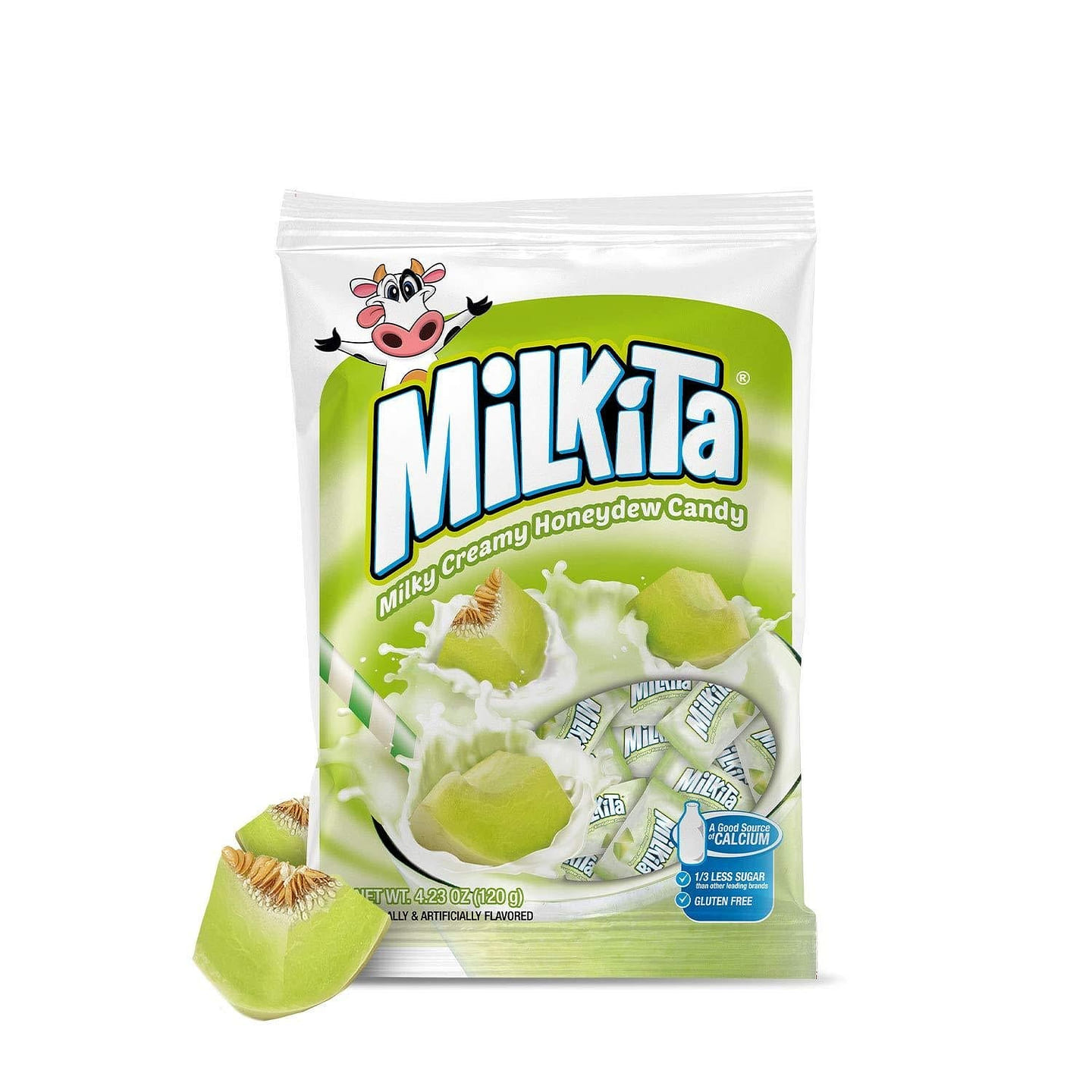 Milkita Creamy Chewy Candy Honeydew Flavor 1 each
