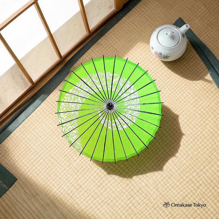 日本纸伞绿色紫藤漩涡 680 克