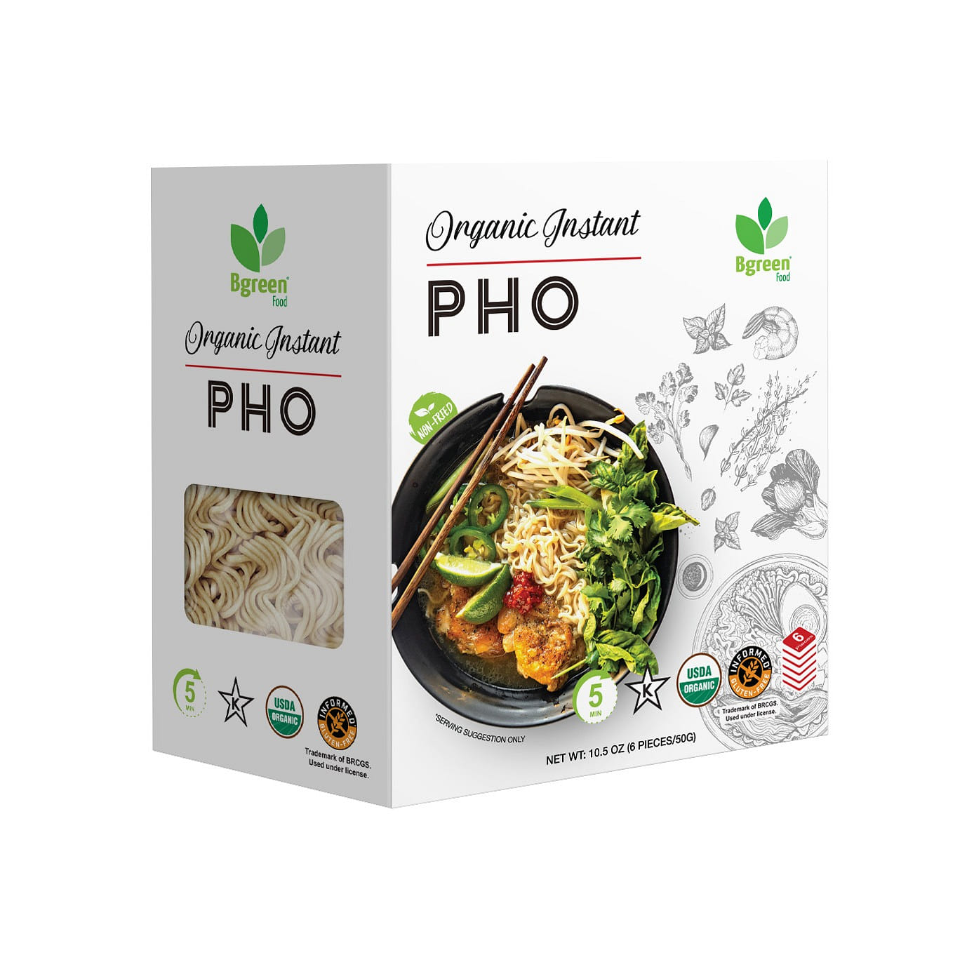 Bgreen Food 有機快熟越南河粉 10.5 盎司
