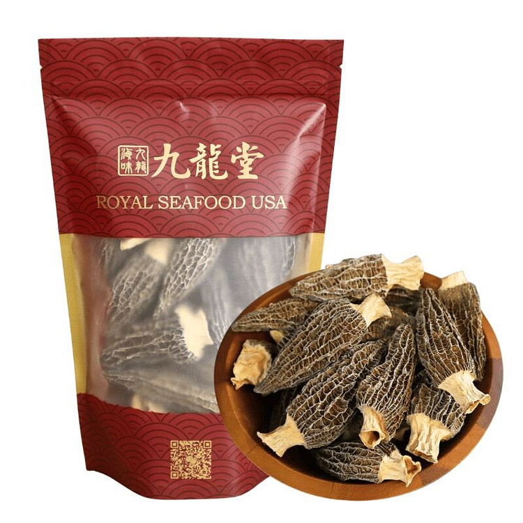九龍堂 中号干羊肚菌2oz一袋装 煲汤火锅菌菇干货 2 盎司