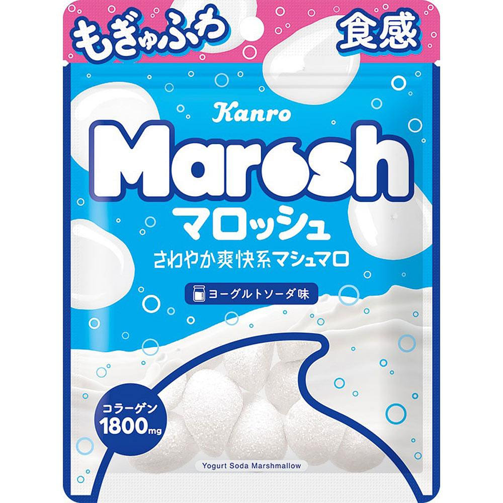 [Japan Direct Mail] KANRO Marosh MarshmallowGummy Collagen1800mg Yogurt Soda 50 g