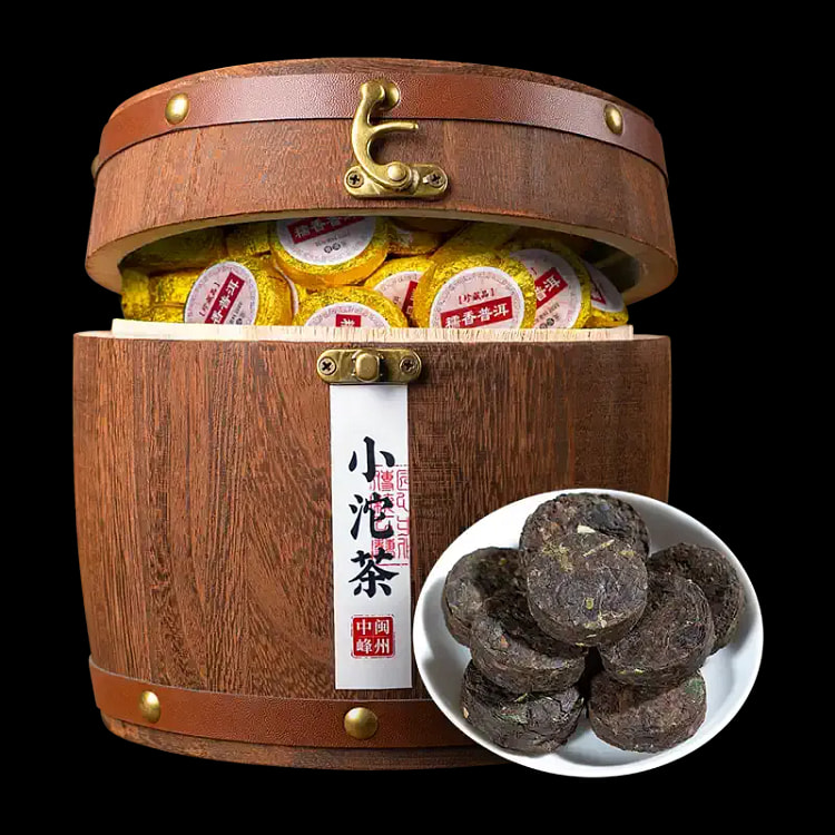 云南糯米香普洱茶熟茶小沱茶饼小坨小金砖茶叶500g