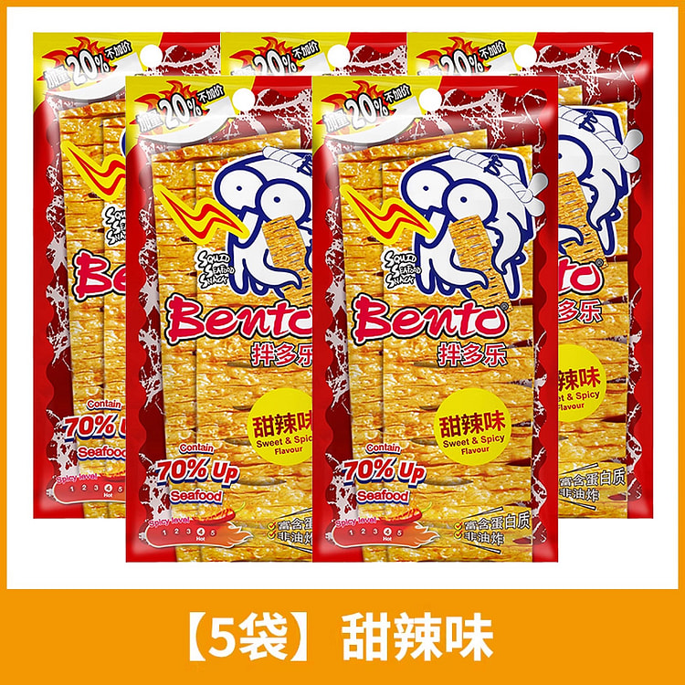 拌多乐鱿鱼片泰国甜辣味 24g*5袋装 120 克