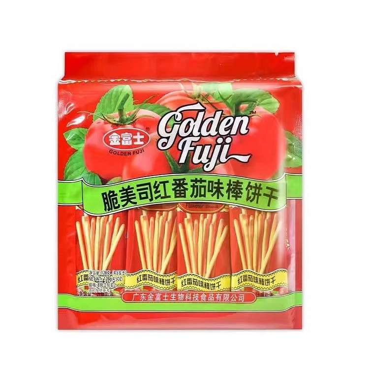 Kim Fuji Crispy Red Tomato Flavored Biscuits 128g 1 pack