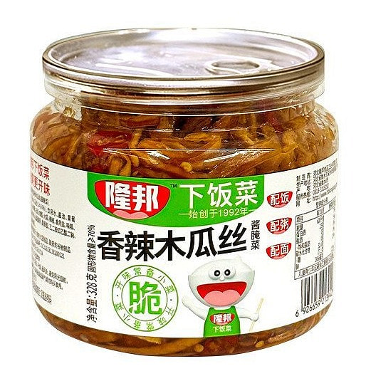隆邦香辣木瓜丝酱菜下饭菜咸菜开味爽口328g*1罐 328 克