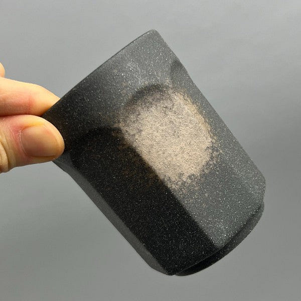 Made-in-Japan Hakkaku Matte Black Octagon Shape Teacup, 2.5" dia, 5 oz 1 개