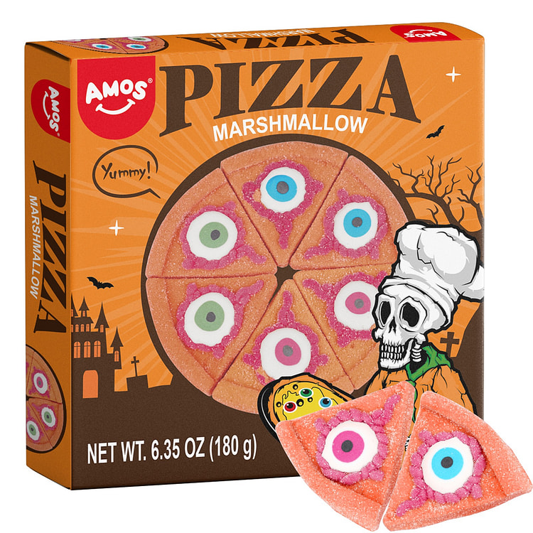 AMOS HLW Pizza Eyeball Marshmall