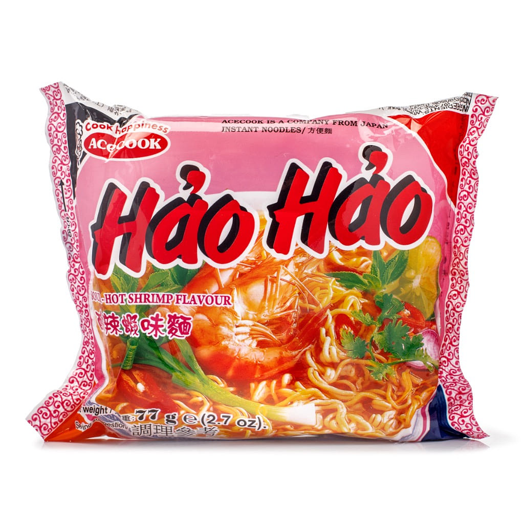 Hao Hao Mi Tom Chua Cay (Hot Sour Shrimp Flavor Noodle) 3 oz