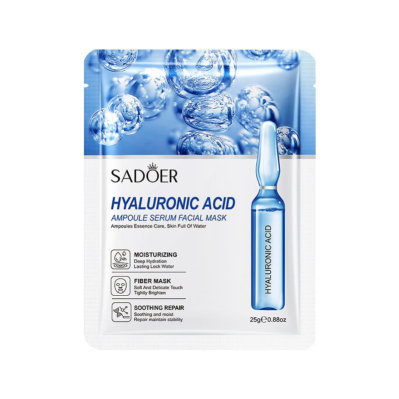SADOER Hyaluronic Acid Ampoule Essence Mask,10pack 1 each