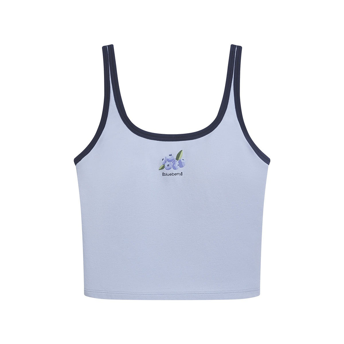Ubras Square Neck Bra-in Hot Girl Short Vest-Milk Salt Blue-S 1 each