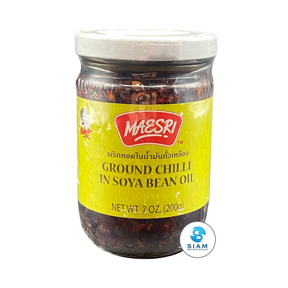 MaeSri Ground Chili in Soya Bean Oil 7 oz