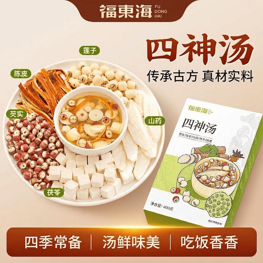 Fudonghai Four-Spirit Soup (Si Shen Tang) 400g 1 box