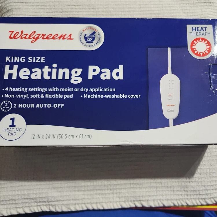 12" x 24" Heating Pad KING SIZE Blue 4 Heat Settin 1 case