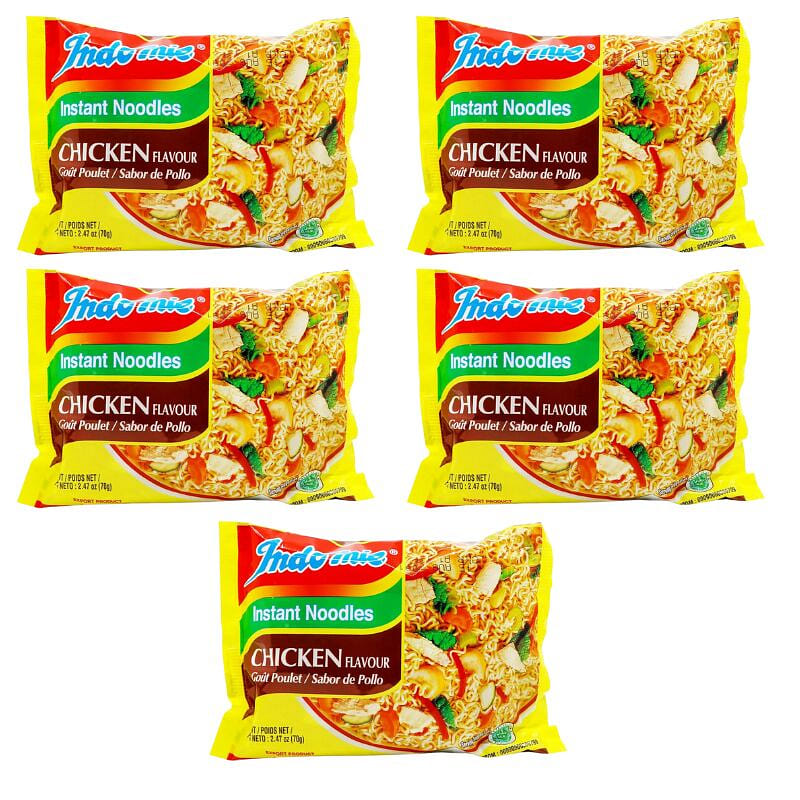 INDOMIE INSTANT NOODLES CHICKEN FLAVOUR pack of 5 1 each