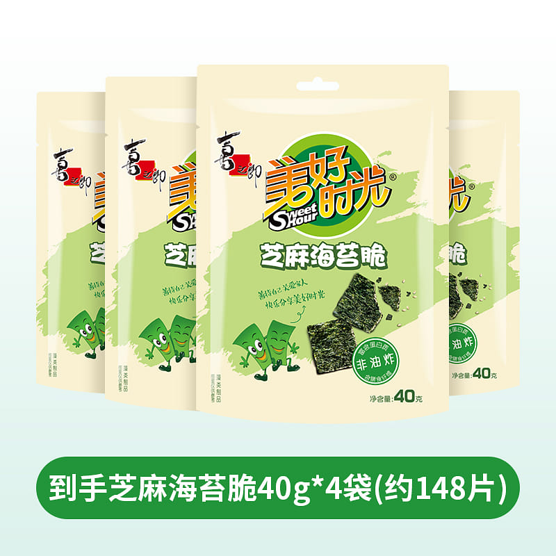 Sesame Filled Seaweed Crisps 40g*4 bags 160 g