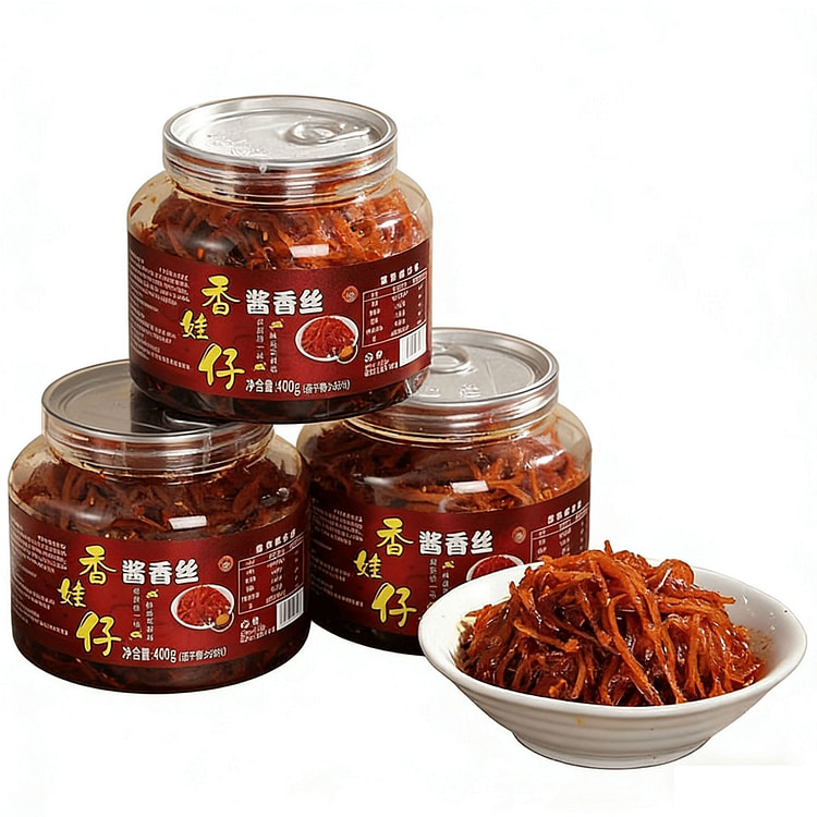 香娃仔酱香丝即食芥菜丝嘎嘣脆罐装香脆农家咸菜丝开胃 400 克