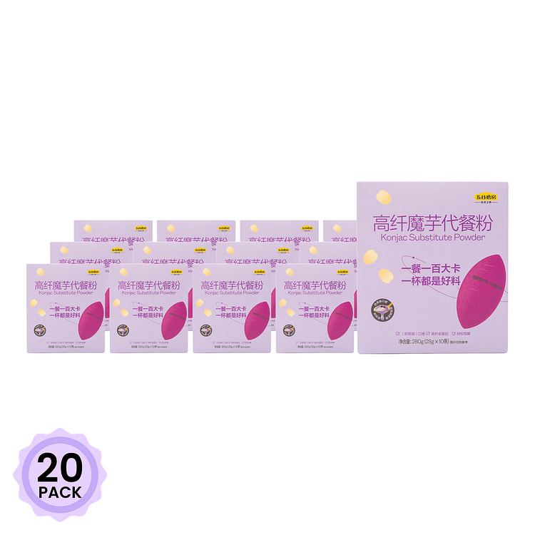 五谷磨房 高纤魔芋代餐粉 紫薯味 28g*10 280 克*20 包