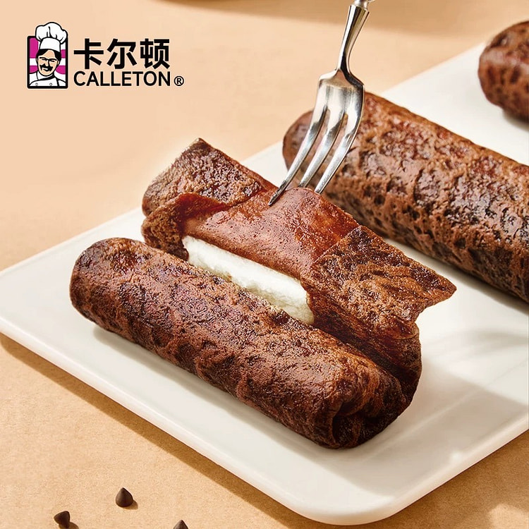 【卡尔顿】黑巧蛋皮吐司巧克力夹心面包 1箱约7个 420 克