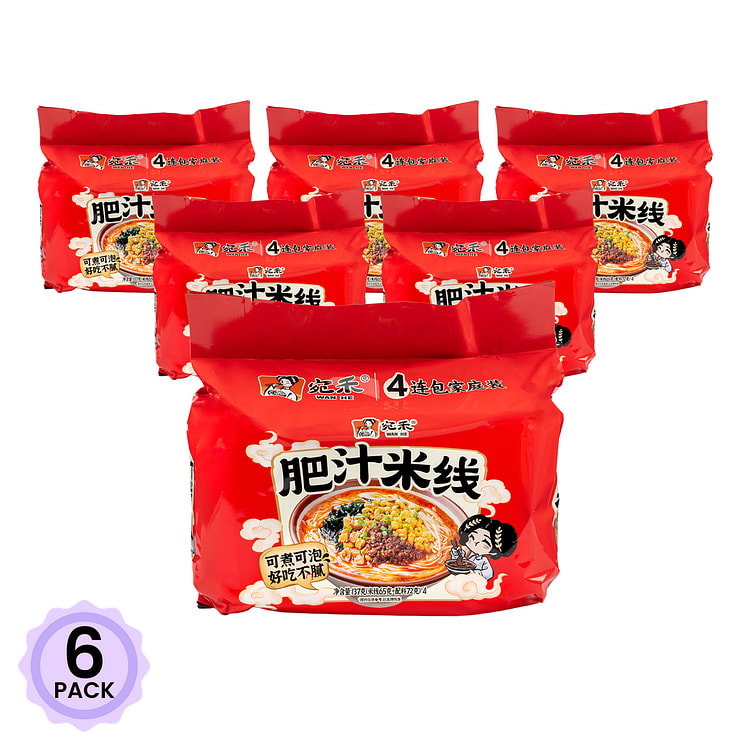 宛禾肥汁米线 4连包 548 克*6 包