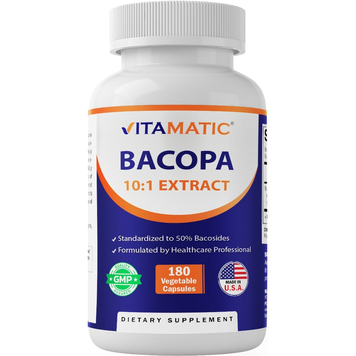 Bacopa Monnieri Nootropic Herbal – 180 Capsules 1 each
