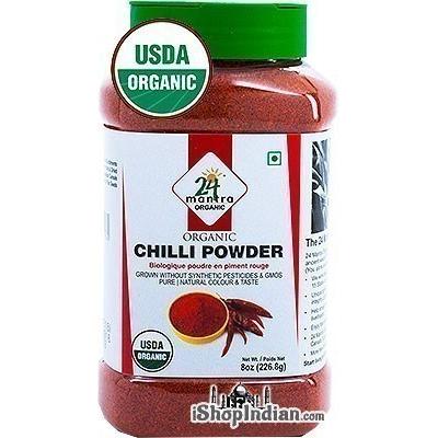 24 Mantra Organic Chili Powder - 8 oz jar 8 온스