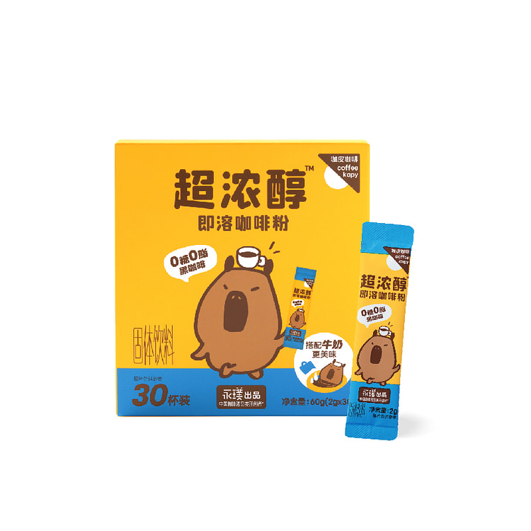 永璞咖皮系列超浓醇即溶咖啡30条60g*1盒