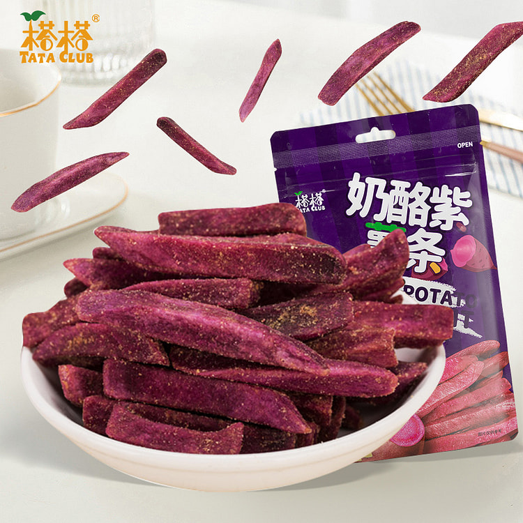 榙榙芝士紫薯干脆条红薯干休闲 75g*1袋
