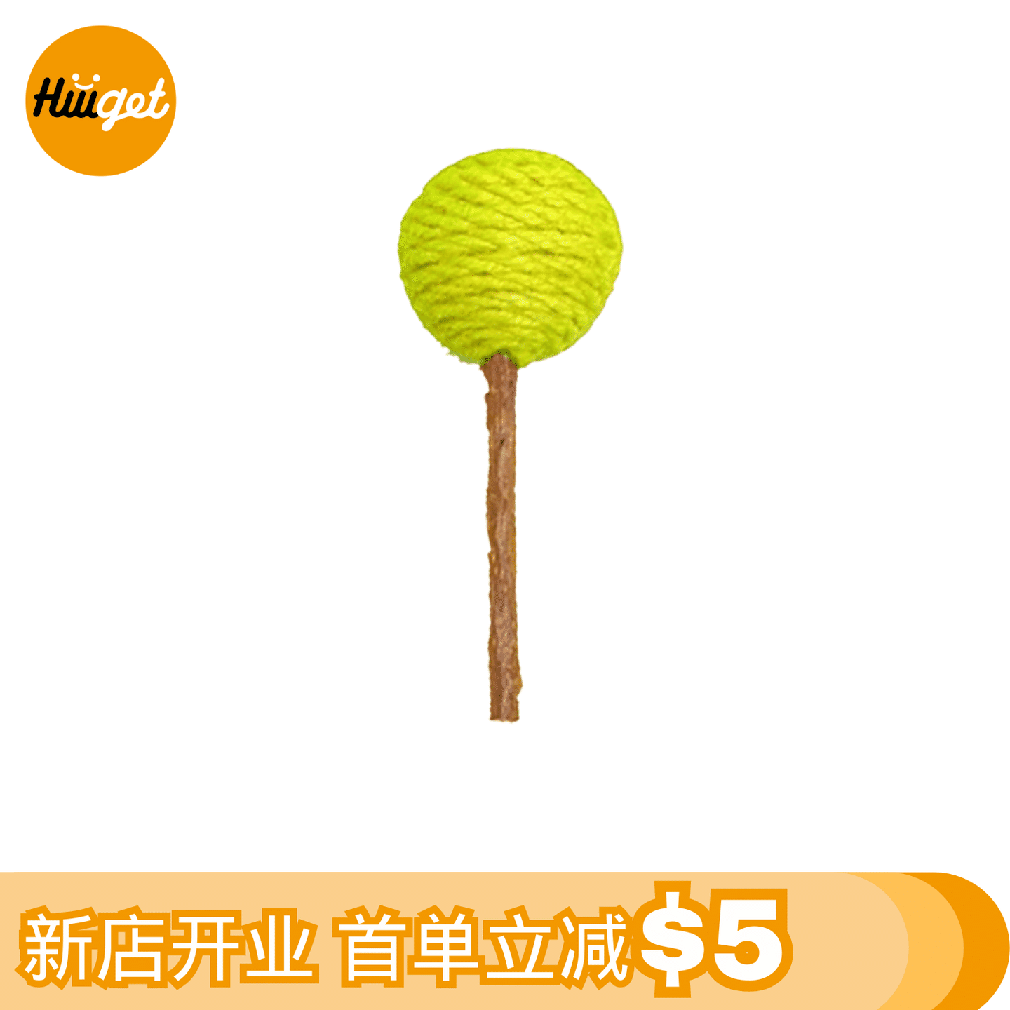 [HiiiGet] Lollipop Polygonum Matatabi Cat Toy-Green BBTMTLWJ-LS 1 count