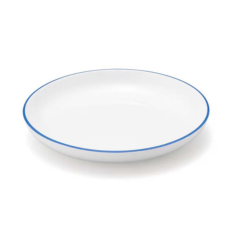 無印良品 MUJI 小皿 青縁 直径約14cm
