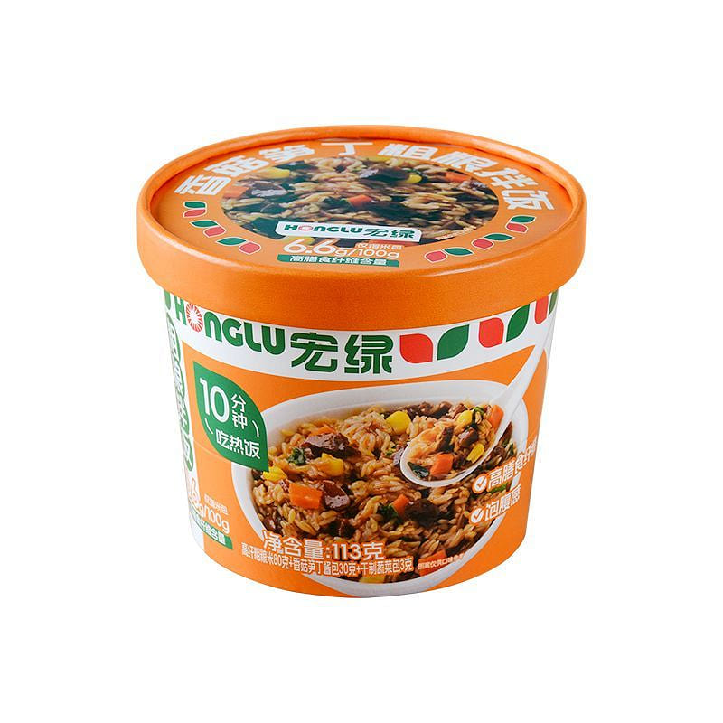 Honglv Instant Rice Bowl, Mushroom & Bamboo,113g*4 452 g