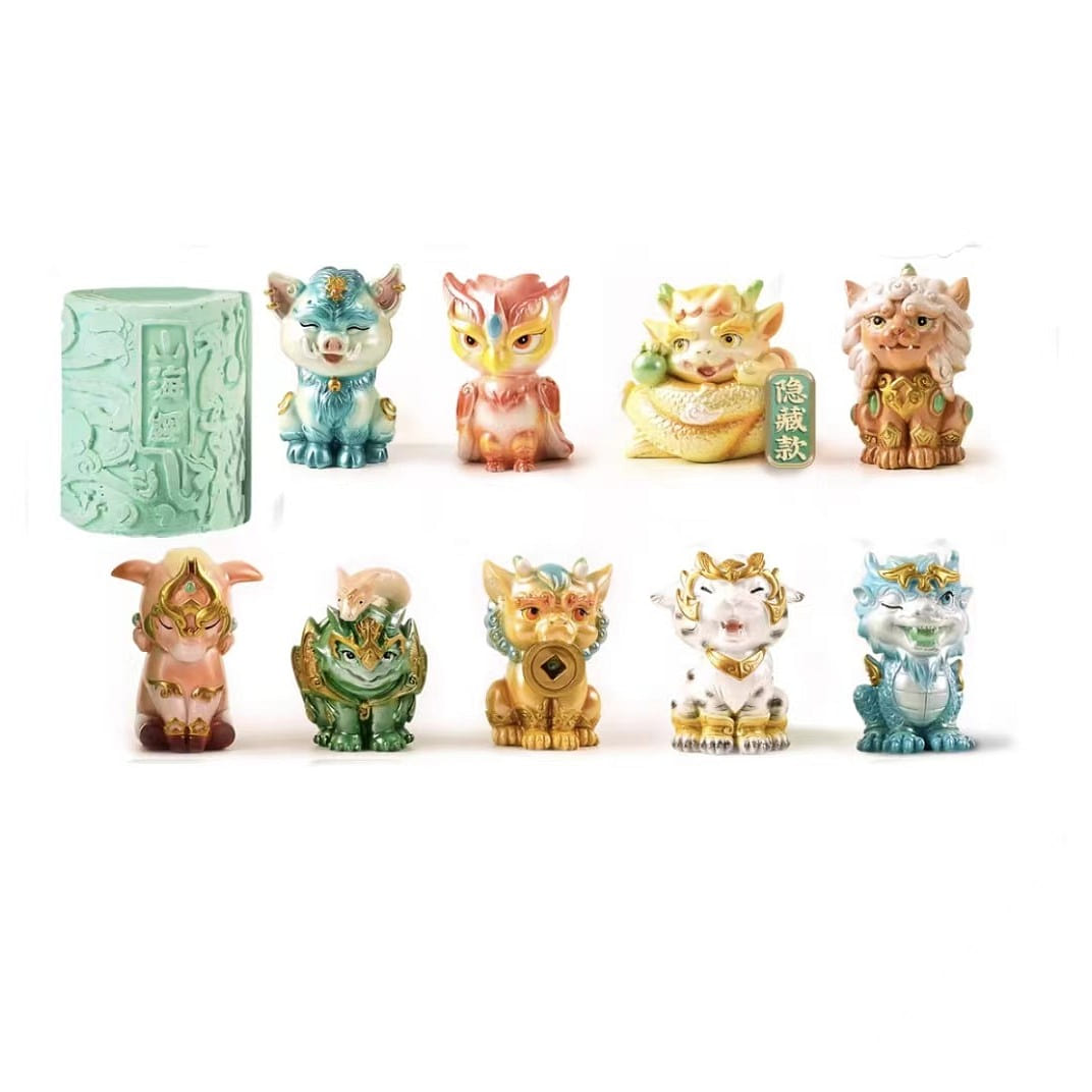 Shan Hai Jing The Ancient God Beast Archaeological Dig Blind Box Toy-Nine Kinds 1 ส่วน