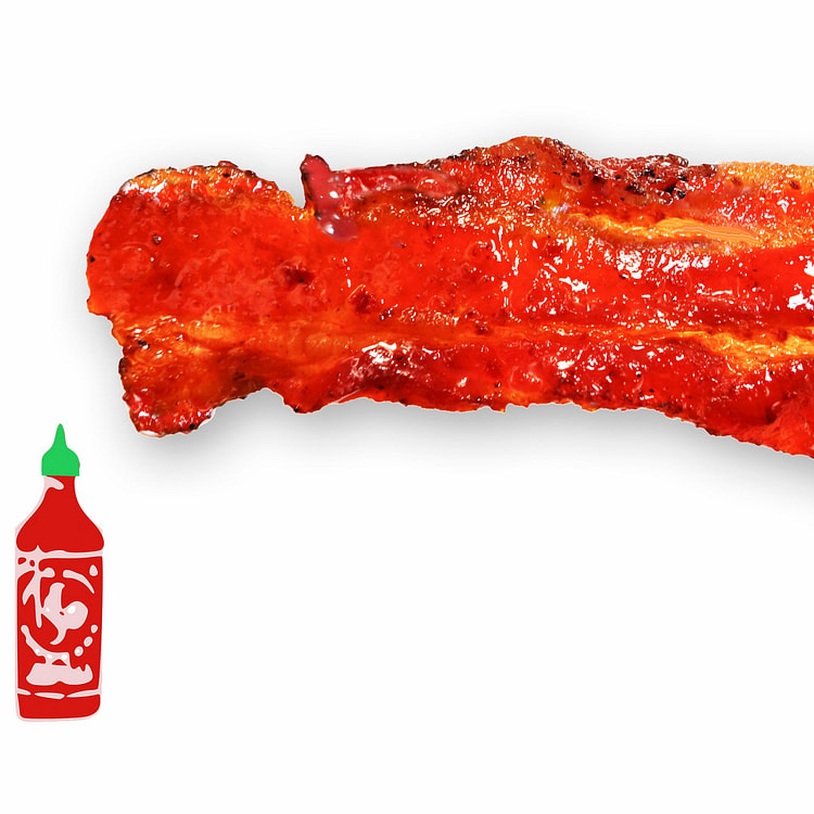现火烤培根肉干 (是拉差辣味 0.75磅) 肉脯12oz