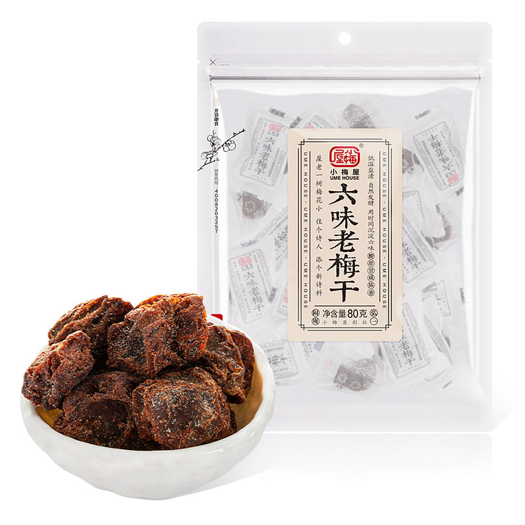 小梅屋六味老梅干有核80g*1袋