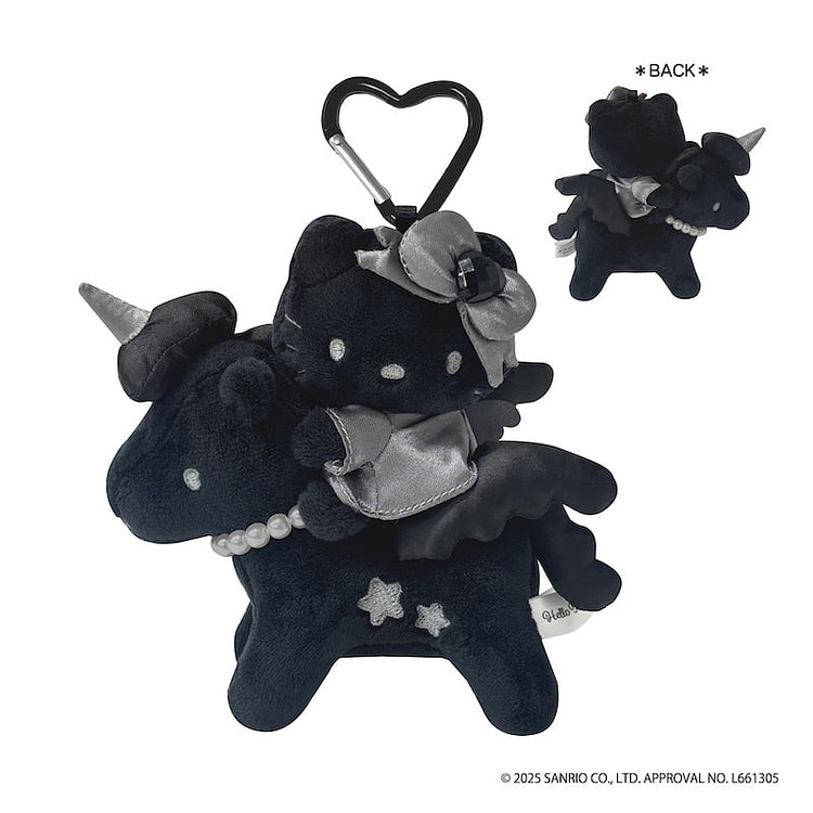 サンリオ　ハローキティ　プレミアムマスコットキーホルダー　ペガサス（ブラック） 1 個