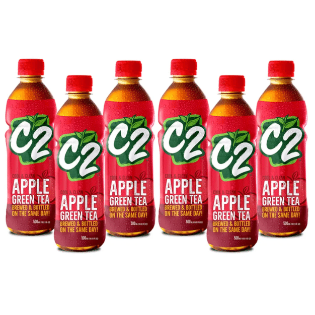 C2 Apple Green Tea 500 ml Pack of 6 1 each