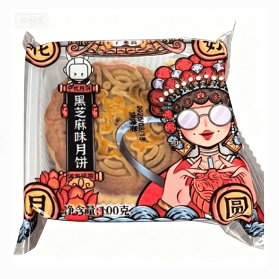 好溢美 月饼黑芝麻味 100g*5个 500 克