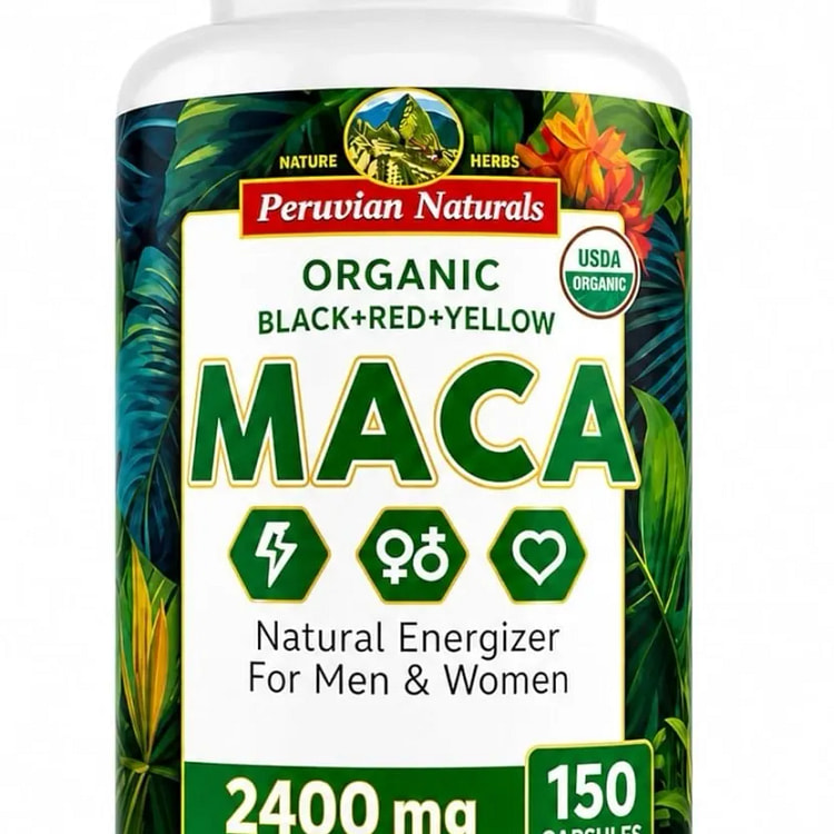 Organic Maca Root Capsules 2400mg from Peru 150ct 1 bottle