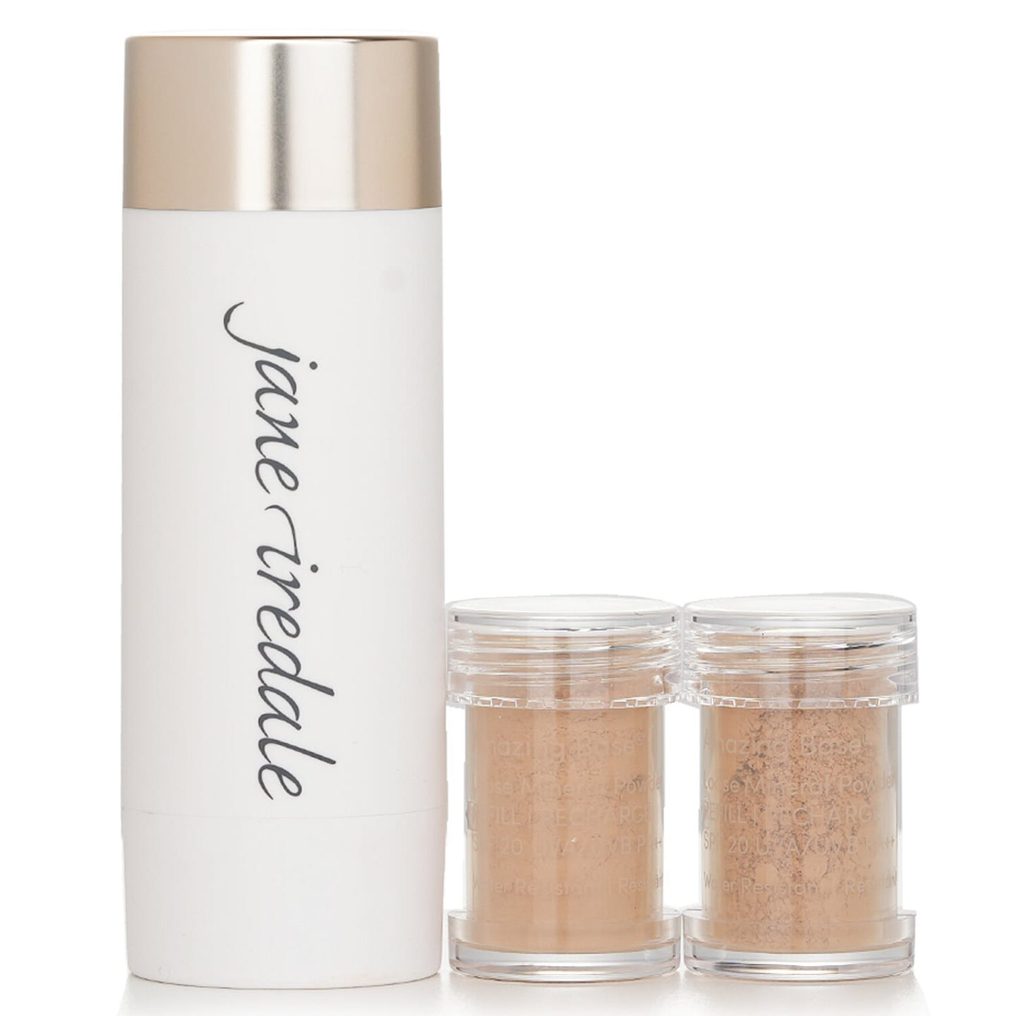 Jane Iredale Amazing Base Loose Mineral Powder SPF 20 Refillable Brush (1x Brush, 2x Refills) – Latte 2×2.5g/0.09oz 2 g