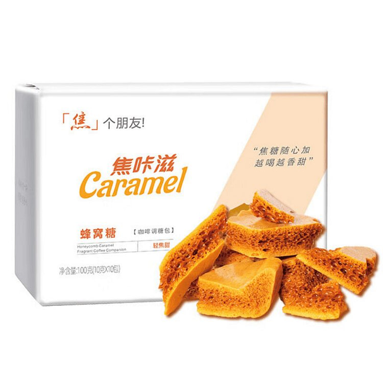 屋头 焦咔滋蜂窝糖 焦糖0脂肪咖啡调糖包 100 克