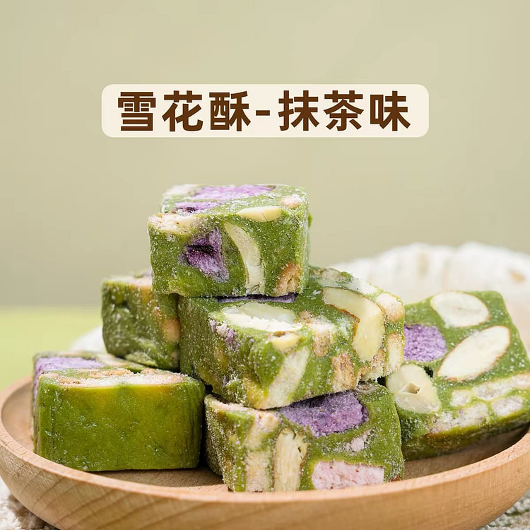 Matcha flavored snowflake crisp 120 g