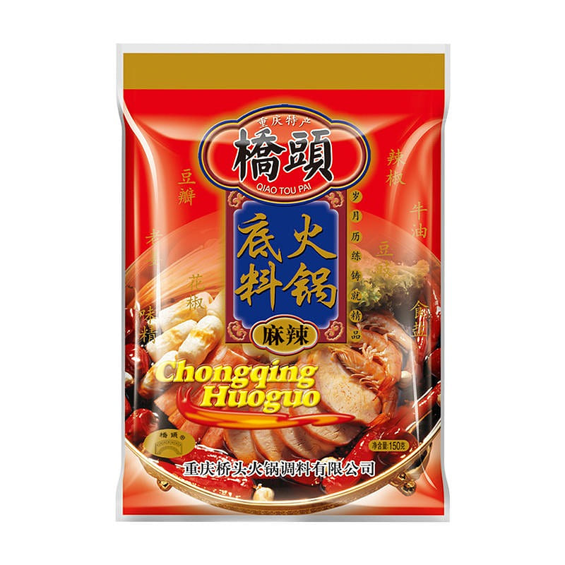 For about 4 people Qiaotou spicy hot pot bottom material 150 g