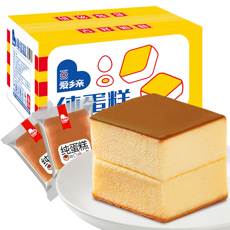 爱乡亲纯蛋糕面包原味鸡蛋糕整箱速食健康营养早餐整箱400g*1箱
