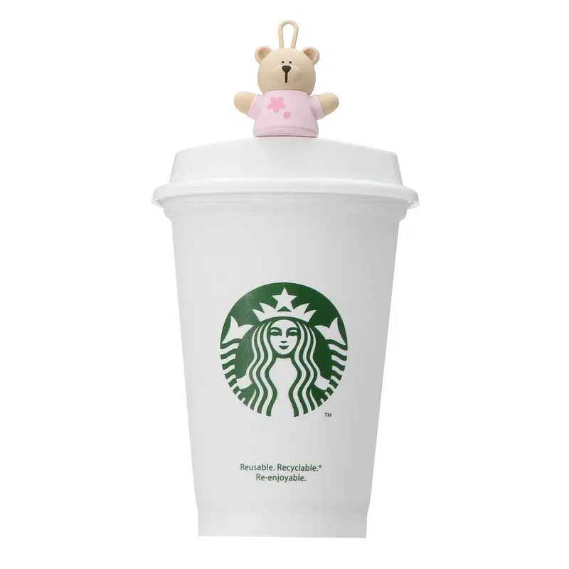 星巴克 2022 樱花杯 A15 小粉熊环保杯专用杯口塞 1 个