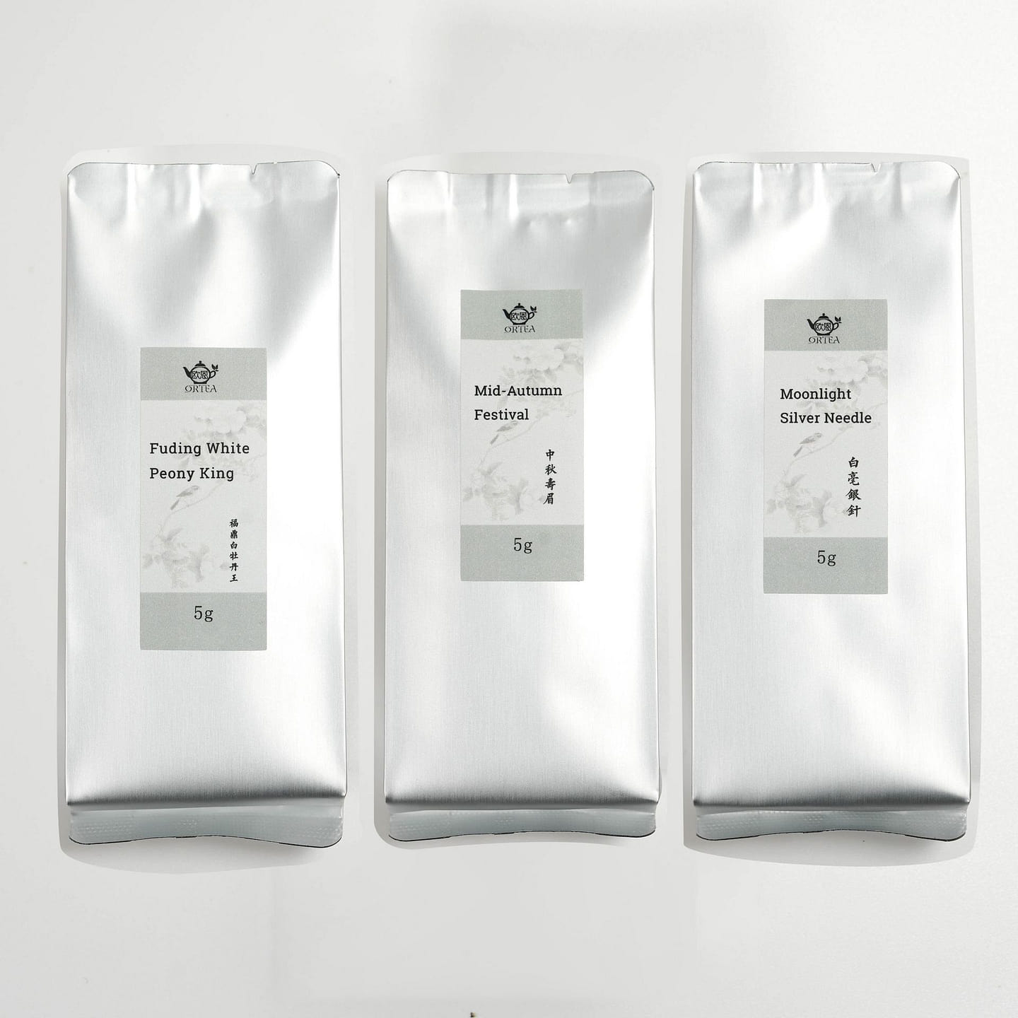 White Tea Sample Shoumei White Peony Silver Needle 6pcs 1 each